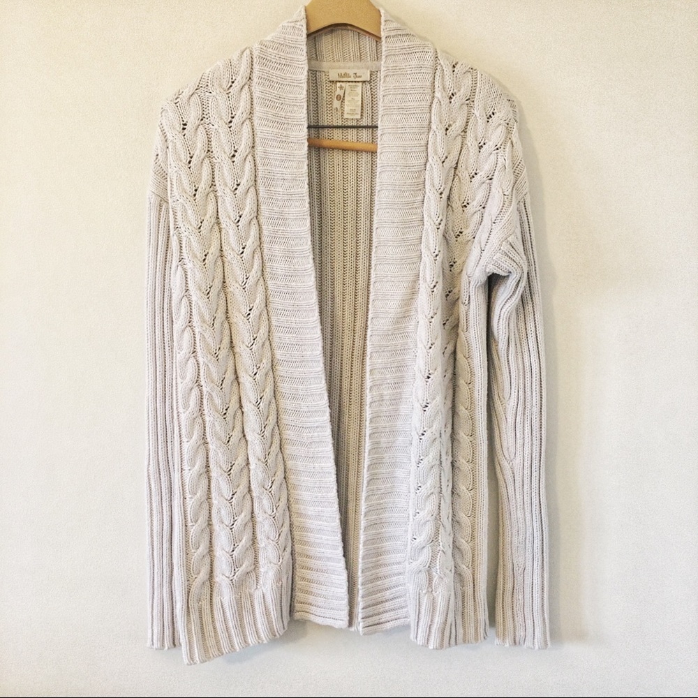 Matilda Jane Hello Lovely Oatmeal Cardigan small